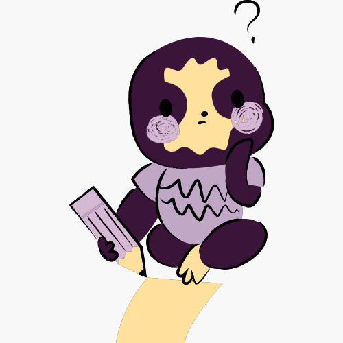 Children's character decoration: Sloth with paper and pencil.